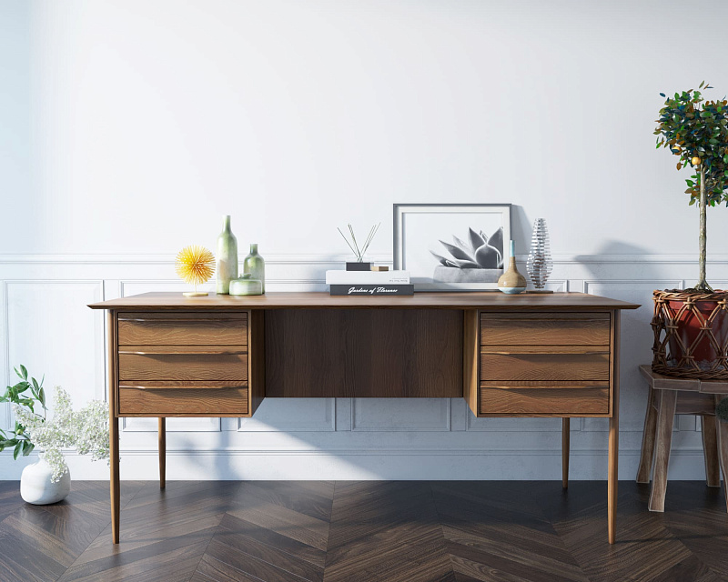 Рабочий письменный стол"Bruni" с ящиками арт BR47