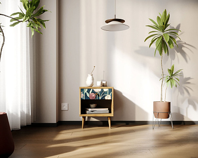 Тумбочка "Berber" с открытой полкой арт BB33/Print_54