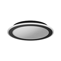 901238 Светодиодный потолочный светильник  MACCHIONI, 20W(LED), ?380, сталь, пластик, черный, белый/ пластик с эфф. хрусталя, белый, 2700-6500K, 2360l