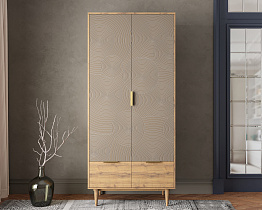 Шкаф двухстворчатый  с ящиками "Line" R26/beige