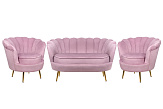 Комплект кресел и дивана ракушка Pearl Double Pink №0