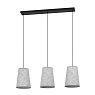 43985 Люстра ALSAGER, 3X40W (E27), L910, B210, H1100, сталь, черный / фетр, серый