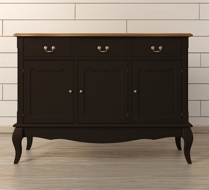 Комод "Leontina Black" (3 ящика и 3 двери) арт ST9344BLK