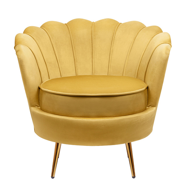 Низкое кресло ракушка Pearl Yellow в Москве Низкое кресло ракушка Pearl Yellow