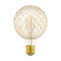 Лампа светодиодная филаментная, 2W, E27, 200lm, L139, ?93, теплый белый свет