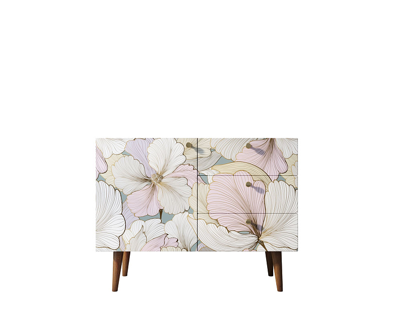 Комод "Berber" три ящика и дверка 31 принт арт BB34/Print_31