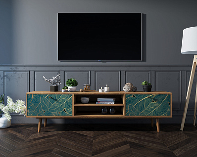 Комод "Berber" с нишей низкий под TV арт BB49/Print_41