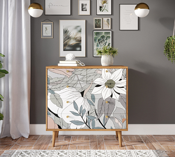 Комод "Berber" пять ящиков 50 принт арт BB36/Print_50