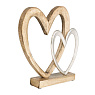 427555 Фигурка Сердца TOMAMAE L250, B50, H270 алюминий, дерево, натуральный, никель