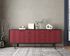 Комод две дверки и четыре ящика "Emerson" арт EM19/red/L №3