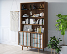 Стеллаж "Bruni print 1" с дверками арт BR-01/print_1 №2