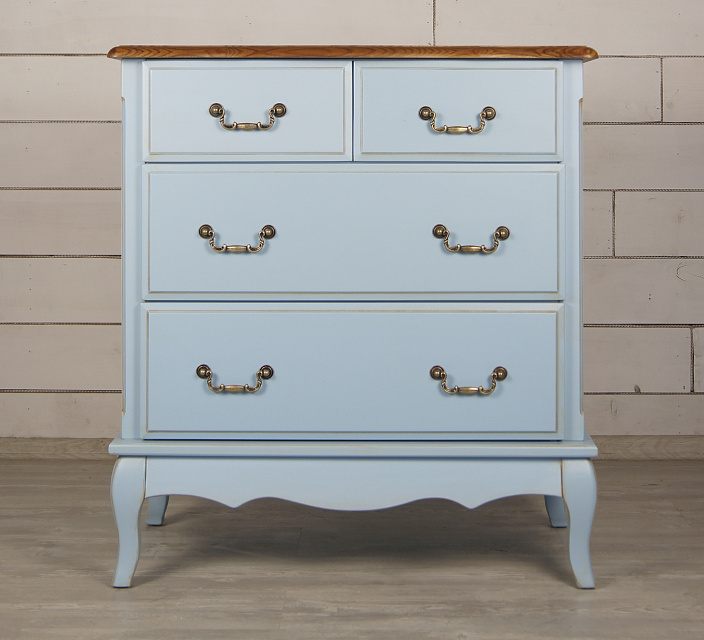 Голубой комод Leontina (4 ящика) арт ST9335B в Москве Голубой комод Leontina (4 ящика) арт ST9335B
