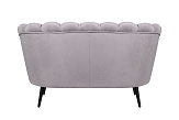 Диван ракушка Pearl Double Grey на черных ножках №3