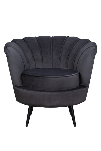 Низкое кресло ракушка Pearl черный V2 в Москве Низкое кресло ракушка Pearl черный V2