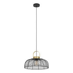 43964 Подвесной светильник (люстра) ROUNDHAM, 1X40W (E27), ?450, сталь, черный, матовая латунь