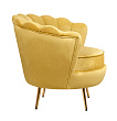 Низкое кресло ракушка Pearl Yellow №2