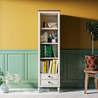 Узкий стеллаж "Odri" с ящиками в стиле Прованс арт od2130L