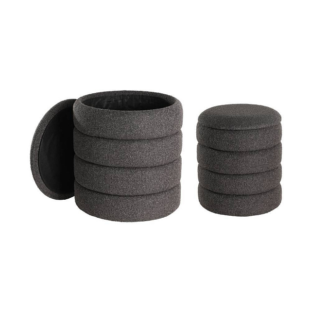 424124 Пуф AMPAHAKA (комп.из 2шт.), H445, ?400, полиэстер, серый в Москве 424124 Пуф AMPAHAKA (комп.из 2шт.), H445, ?400, полиэстер, серый