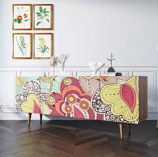 Комод "Berber" удлиненный 6 принт арт BB11/Print_06