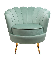 Низкое кресло ракушка Pearl Green