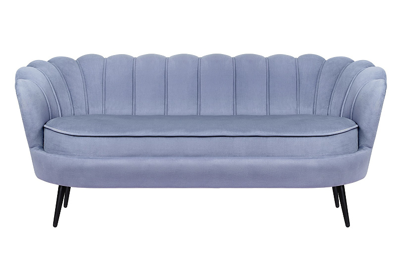 Диван ракушка для гостиниц Pearl Triple Blue на черных ножках в Москве Диван ракушка для гостиниц Pearl Triple Blue на черных ножках