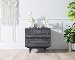 Комод "Boho" 2 ящика с рыбами арт BH03