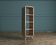 Деревянный стеллаж "Ellipse" узкий арт EL06