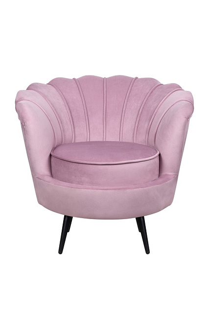 Кресло ракушка Pearl Pink на черных ножках в Москве Кресло ракушка Pearl Pink на черных ножках