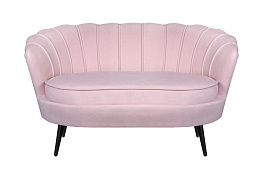 Диван ракушка Pearl Double Pink на черных ножках в Москве