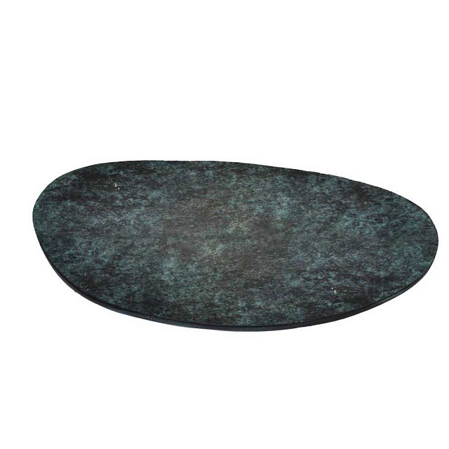 427153 Тарелка декоративная MALIMONO, L325, B300, H10, алюминий, зеленая патина в Москве 427153 Тарелка декоративная MALIMONO, L325, B300, H10, алюминий, зеленая патина