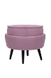 Пуф Pearl Adorn Pink на черных ножках №1