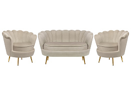 Комплект кресел и дивана ракушка Pearl Double Taupe