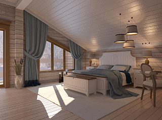 Интерьер спальни "Olivia" в бежевом цвете арт 91881