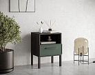 Тумбочка с нижним ящиком "Nicole" арт NEM17G Зеленый №2