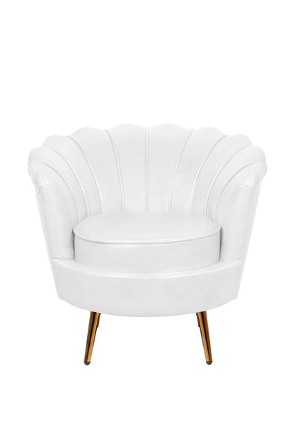 Низкое кресло ракушка Pearl White
