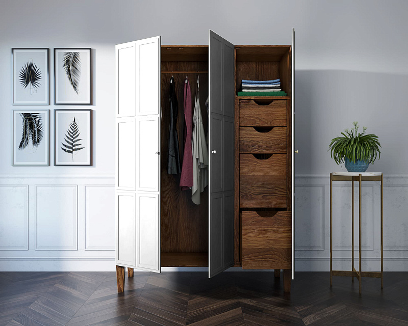 Шкаф "Andersen" трехстворчатый арт AN08WH