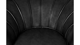 Низкое кресло ракушка Pearl Black V2 на черных ножках №5