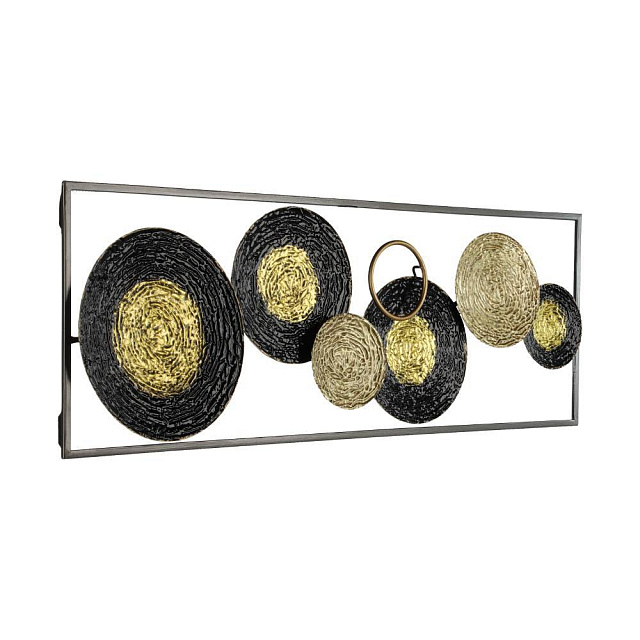 426008 Панно NUMAZU, L310, H900, сталь, черный, цвет золотой в Москве 426008 Панно NUMAZU, L310, H900, сталь, черный, цвет золотой