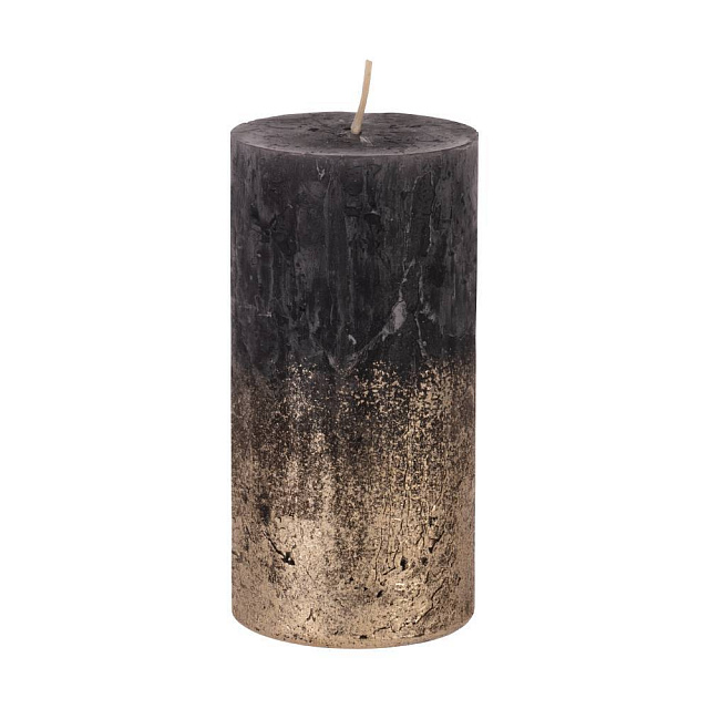 422586 Свеча парафиновая GLENBARR, H140 парафин, черный, золотой металл,ик в Москве 422586 Свеча парафиновая GLENBARR, H140 парафин, черный, золотой металл,ик