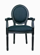 Мягкий стул с подлокотниками Volker Arm Black №0