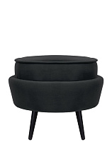 Пуф Pearl Adorn Black на черных ножках в Москве