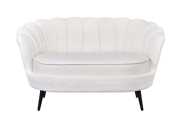 Диван ракушка Pearl Double Beige на черных ножках в Москве