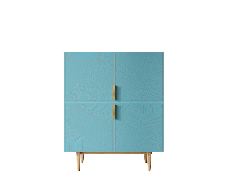 Большой комод с четырьмя дверками "Line" LN03/GR1/blue в Москве Большой комод с четырьмя дверками "Line" LN03/GR1/blue
