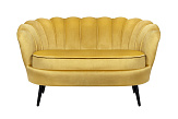 Дизайнерский диван Pearl Double Yellow на черных ножках №0