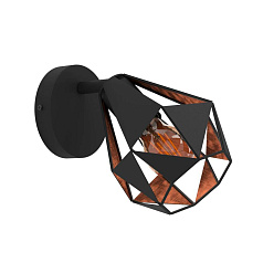 43715 Бра CARLTON 7, 1x40W(E27), сталь, черный, медный