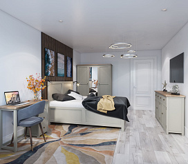 Спальня "Jules Verne" в сером цвете арт JV300