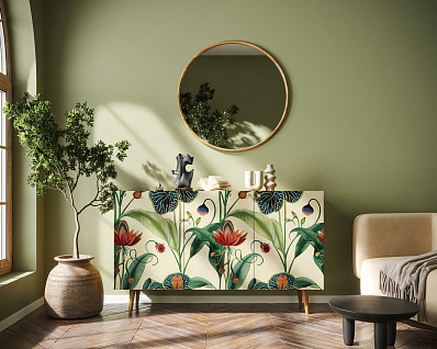 Комод "Berber" три дверки арт BB01/Print_55