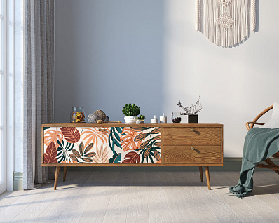 Комод "Berber" два ящика и две дверки 25 принт арт BB27/Print_25
