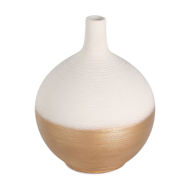 421417 Ваза декоративная SARYKSU, H185, керамика, белый, золотой в Москве 421417 Ваза декоративная SARYKSU, H185, керамика, белый, золотой