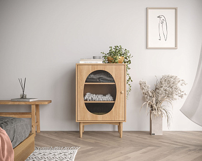 Тумба "Bubble" с одной дверкой арт BBL02, цвет - орех